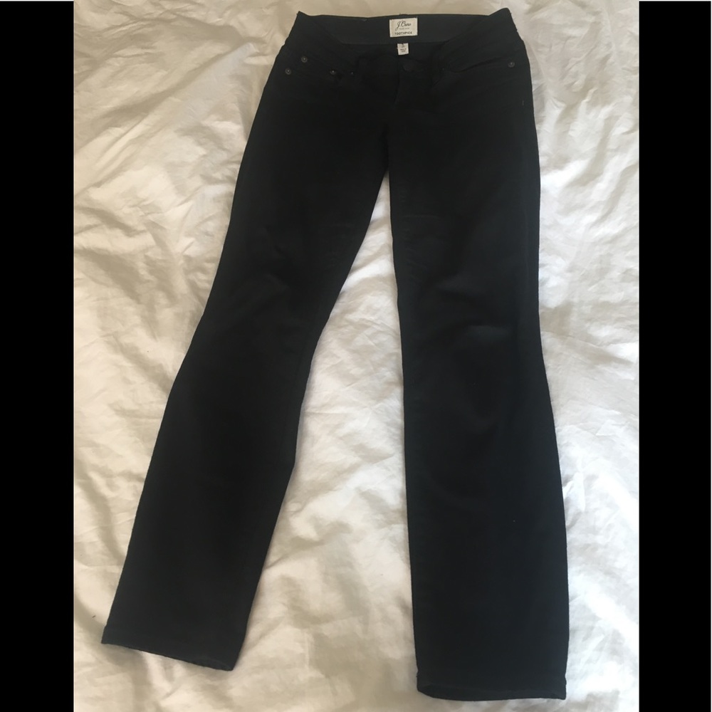 J Crew Toothpick Ankle Length Skinny Black Jean